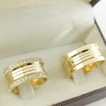 Alianças Diferentes em Ouro 18k Grossas 9mm Goiânia 