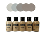Tinta Acrílica Fosca para Couro e Tecido - Pack Completo com 60 Cores - Custom Ink Nuances 