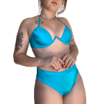 Biquíni Maldivas Comfort Cintura Alta Azul