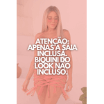 Saia Red Wine Macramê Redinha Vermelha