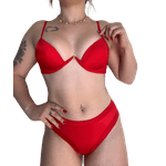 Biquíni Riviera Comfort Cintura Alta Vermelho