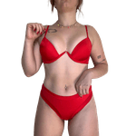 Biquíni Riviera Comfort Cintura Alta Vermelho