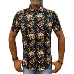 Camisa Masculina Floral Manga Curta
