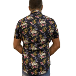 Camisa Masculina Floral Manga Curta