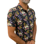 Camisa Masculina Floral Manga Curta