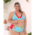 Biquíni Maldivas Plus Size Tiras Azul