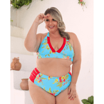 Biquíni Maldivas Plus Size Tiras Azul