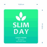 100 Adesivos Slim Day P/ Sacola - 10x10cm