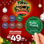 360 Adesivos Feliz Natal Brilho