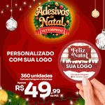 360 Adesivos Feliz Natal Personalizado