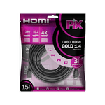 Cabo Hdmi 1.4 - 4k Ultrahd 19p 15m 