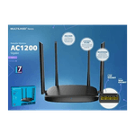 Roteador 1200ac Dual Band 4 Antenas Qos- Preto - Re184 - Multilaser