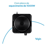 FOGÃO PORTÁTIL DE 1 BOCA ELGIN ELÉTRICO 1000W 127V PRETO (MP)