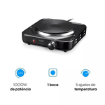FOGÃO PORTÁTIL DE 1 BOCA ELGIN ELÉTRICO 1000W 127V PRETO (MP)