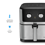 FRITADEIRA AIR FRYER CHROME FRY 8 LITROS 1.900W COM ACABAMENTO EM INOX