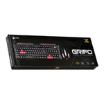 KIT TECLA E MOUS GAME GRIFO - MOUS 2400 DPI CABO USB 1.8 M LED VER VGC