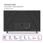 SMART TV HQ 65" 4K TELA S/ BORDAS DESIGN SLIM