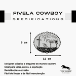 Fivela Country Rodeio Ajoelhado Cruz Rodeio Cowboy