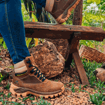Bota Alabama Couro Cachoeira & Trilha Ref. N2 Com C.A.- Mostarda - Ouro