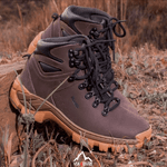 Bota Arizona em Couro Legítimo Reforçado Resistente com C.A. - Marrom - Ouro
