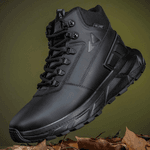 Bota Everest Coturno Masculino Couro Resistente Sola EVA Confortável - Preto - Extra Leve
