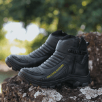 Bota Esportiva Motociclista Piloto Profissional Couro com C.A. VL017 - Ouro