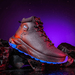 Bota Masculina Storm Coturno Couro Genuíno Solado EVA - Preto Azul - Extra Leve