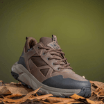 Tênis Urban Elite Masculino Em Couro Cano Curto Solado Eva Resistente - Marrom Claro - Extra Leve