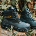 Bota Alabama em Couro Cachoeira & Trilha Ref. N2 Com C.A.- Preto Látego - Ouro