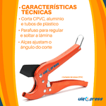 ALICATE CORTADOR TUBO CANO PVC PEX 42MM RECUO PROFISSIONAL