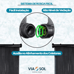 KIT FECHAMENTO AQUECEDOR SOLAR PISCINA COLETOR PLACA ROSCA