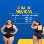 Maiô Natação e Hidroginástica Plus Size Azul Marinho