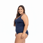 Maiô Natação e Hidroginástica Plus Size Azul Marinho