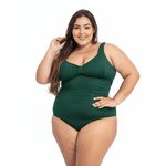 Maiô Natação e Hidroginástica Plus Size Verde