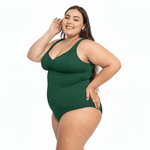 Maiô Natação e Hidroginástica Plus Size Verde