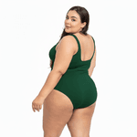 Maiô Natação e Hidroginástica Plus Size Verde