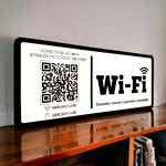 Placa De Sinalização | Uso de Wi-Fi - QR Code