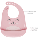 BABADOR DE SILICONE c/ PEGA MIGALHAS GUMY ROSA 