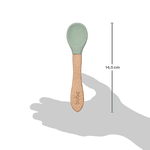 COLHER EM SILICONE/BAMBU VERDE