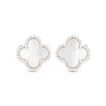 Brinco Trevo Madreperola Prata 925