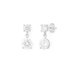 Brinco Pendulo Cristal Prata 925