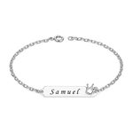 Pulseira Nome Samuel Infantil Prata 925 