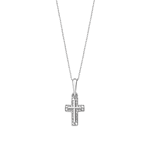 Colar Cruz Trabalhada Prata 925