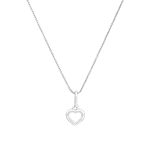 Colar Coração Liso Prata 925 