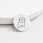 Pingente Personalizado Coruja Prata 925 