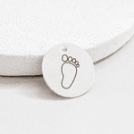 Pingente Personalizado Pezinho Bebê Prata 925 