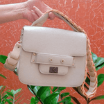 BOLSA FEMININA BEGE TRANSVERSAL-VINLENE
