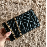 BOLSA FEMININA ESTILO CLUTCH MODA FESTA PRETA- VINLENE