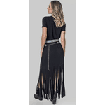 Vestido Franjas Preto Miss Country 
