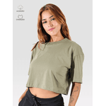 Cropped Oversized Verde Oliva